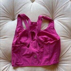 Lululemon Stash It Bra in Magenta Racerback Support Sports Bra